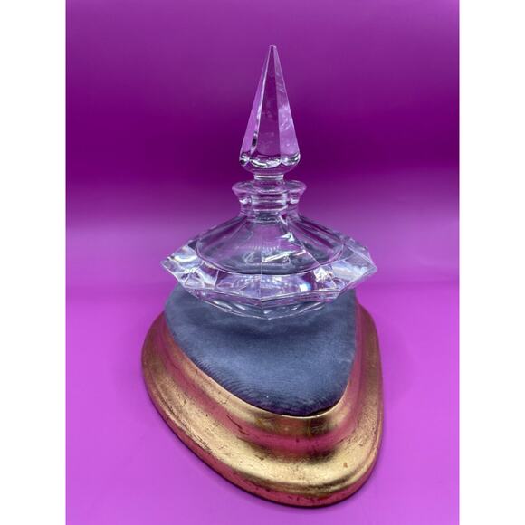 unknown Other - Vintage Collectible Crystal Glass Perfume Decanter Bottle Dauber 4.5" Tall